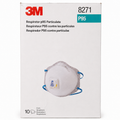 Front of genuine 3M 8271 P95 particulate respirator carton containing 10 respirators